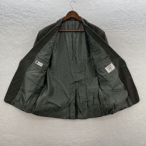 Vintage Ron Chereskin Blazer Mens 41R Green Tweed Camelhair Corpcore Jacket - Picture 8 of 13